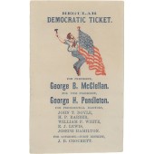 REGULAR DEMOCRATIC TICKET. FOR PRESIDENT, George B. McClellan, FOR VICE PRESIDENT George H. Pendleton