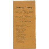 UNION PRESIDENTIAL TICKET For President, ABRAHAM LINCOLN, For Vice President, ANDREW JOHNSON