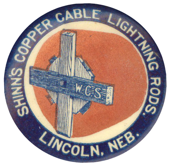 SHINN'S COPPER CABLE LIGHTNING RODS.  LINCOLN, NEB.