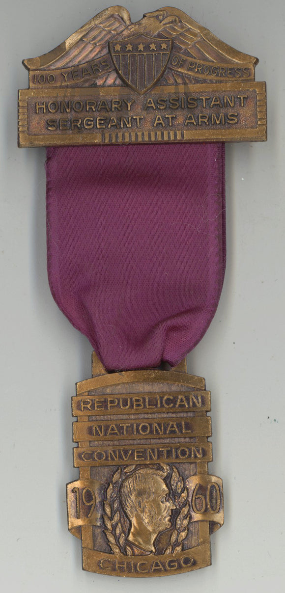 HONORARY ASST. SERGEANT AT ARMS  REPUBLICAN NATIONAL CONVENTION 1960