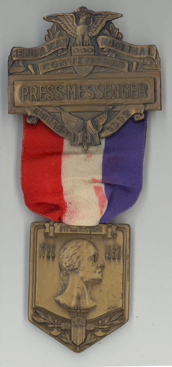 REPUBLICAN NATIONAL CONVENTION  PRESS MESSENGER  CHICAGO 1932