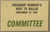 PRESIDENT KENNEDY'S VISIT TO DALLAS NOVEMBER 22, 1963  COMMITTEE