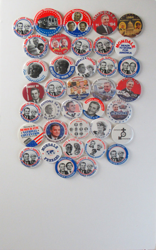 Collection of 185 Mondale pinbacks, etc.